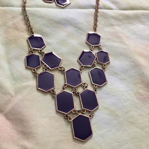Kate Spade royal purple necklace and earrings 💜💜 - Picture 2 of 5
